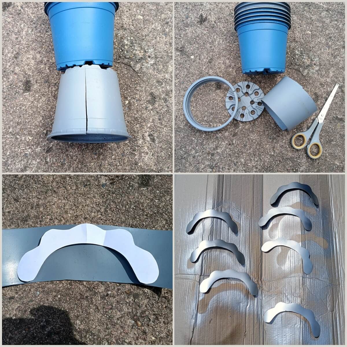 Blumentöpfe für Pflanzenstecker zuschneiden