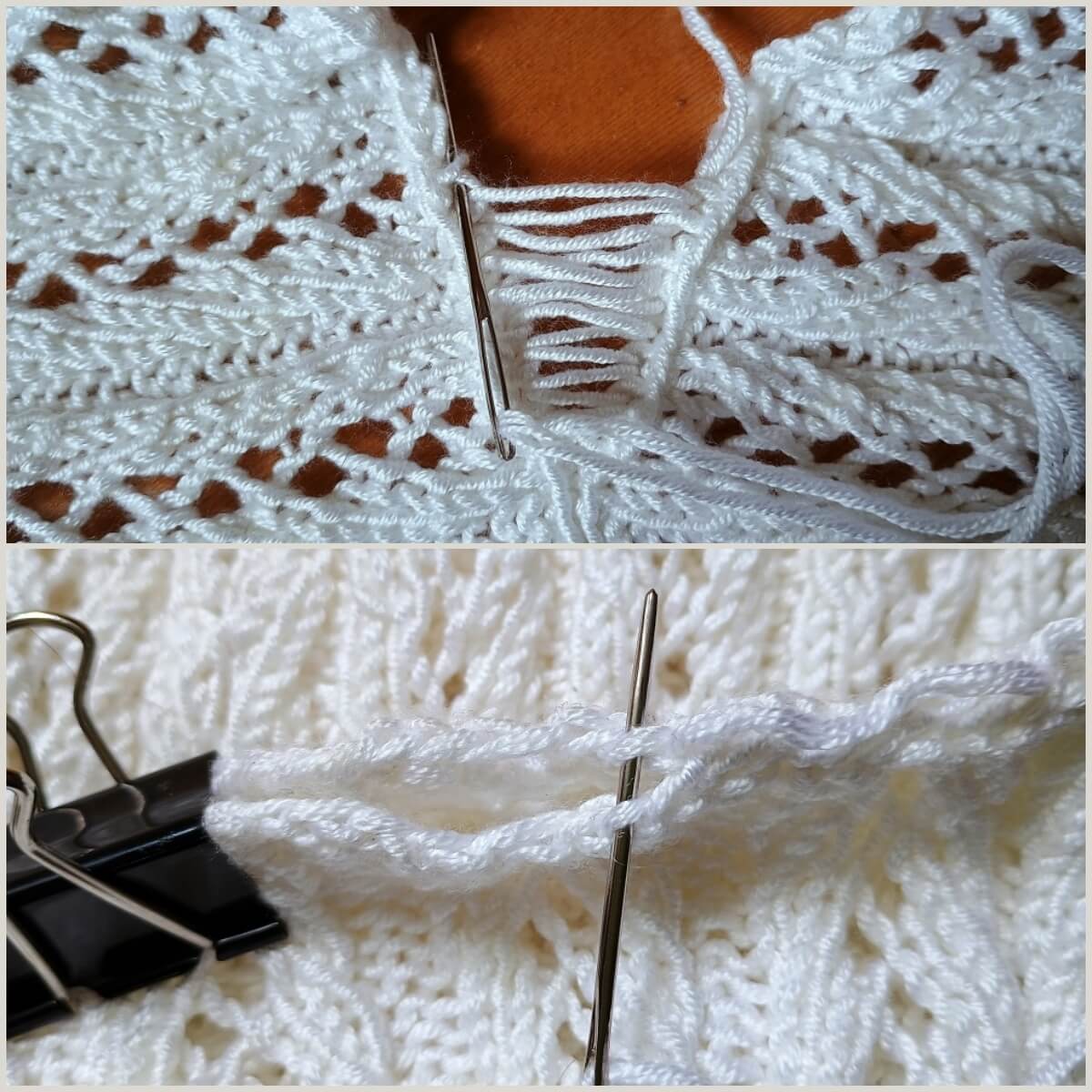gestricktes Top zusammennähen