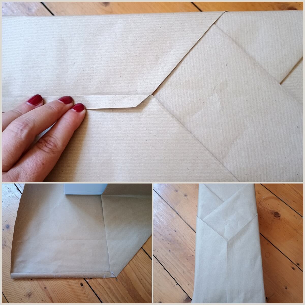 Seitenkanten beim Geschenk schließen