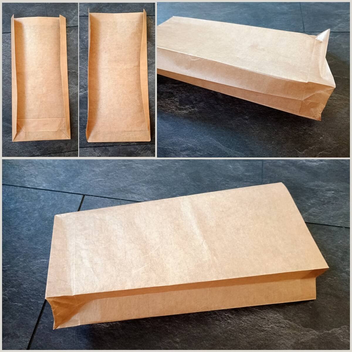 Seiten der selbstgemachten Geschenktaschen