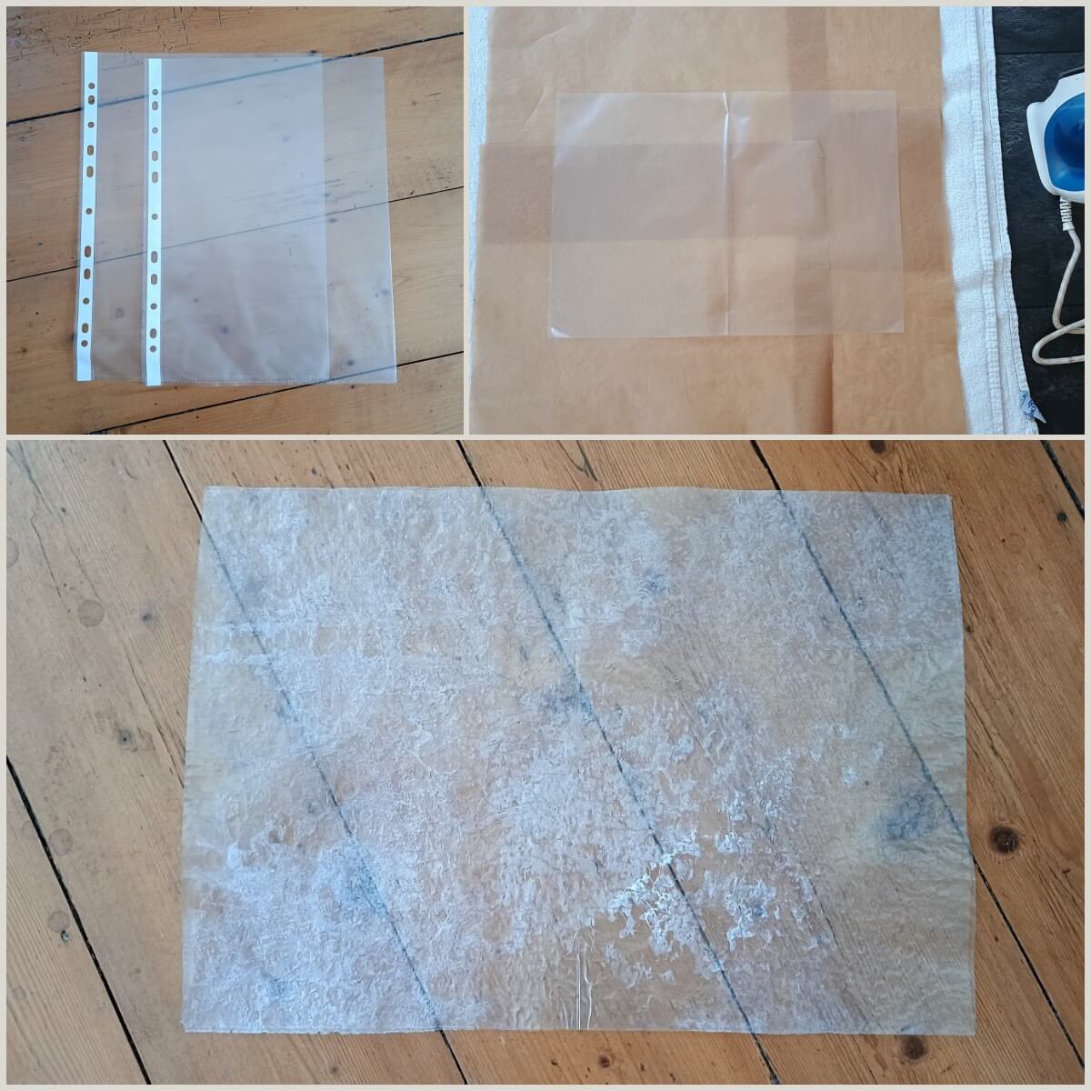 Klarsichthüllen schmelzen