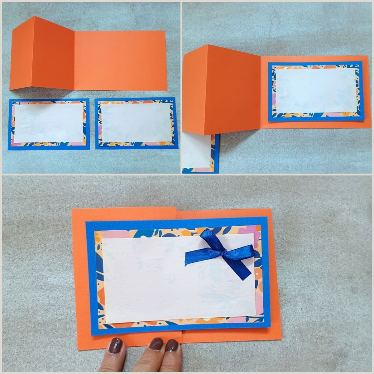 schlichte DIY-Grußkarte mit Rechtecken