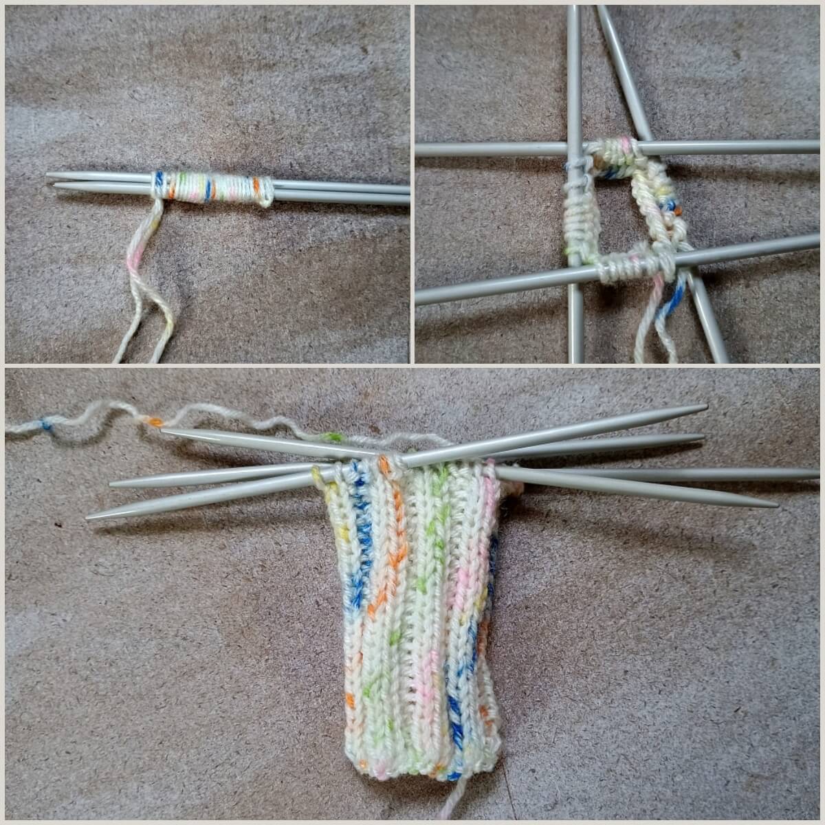 gestrickter Schaft der Babyschuhe