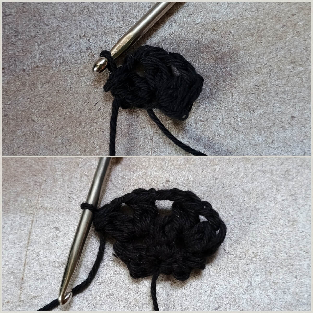 Anfangsreihen vom Bandana häkeln