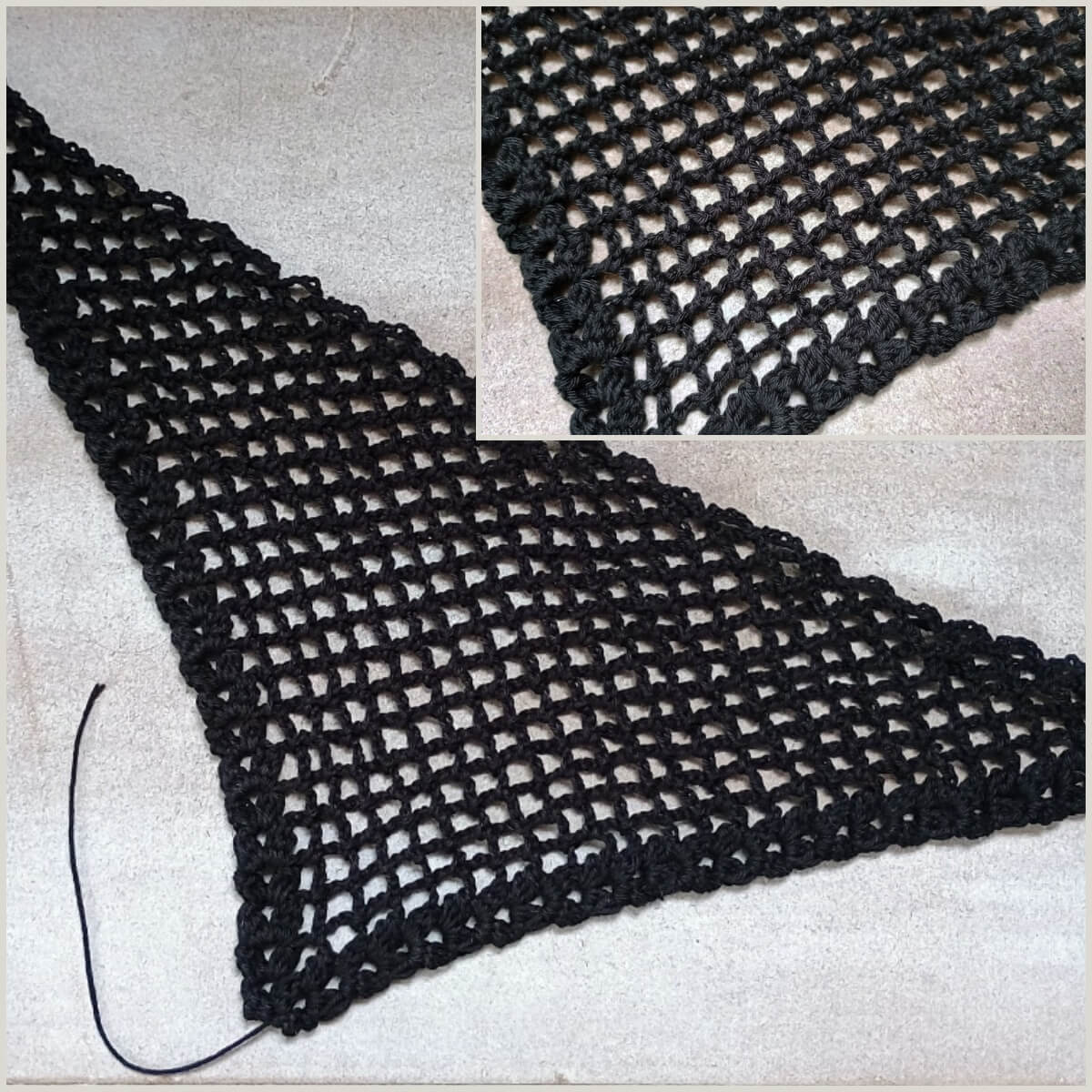 Netzmuster vom schwarzen Bandana