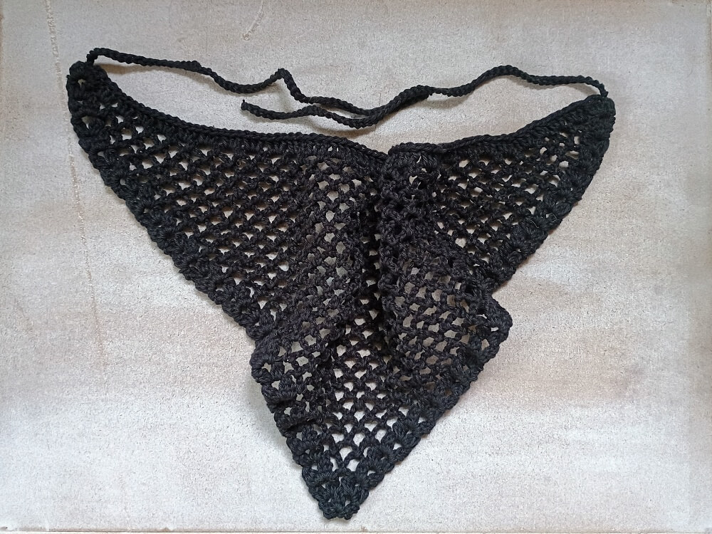 schwarzes Bandana aus Baumwollgarn