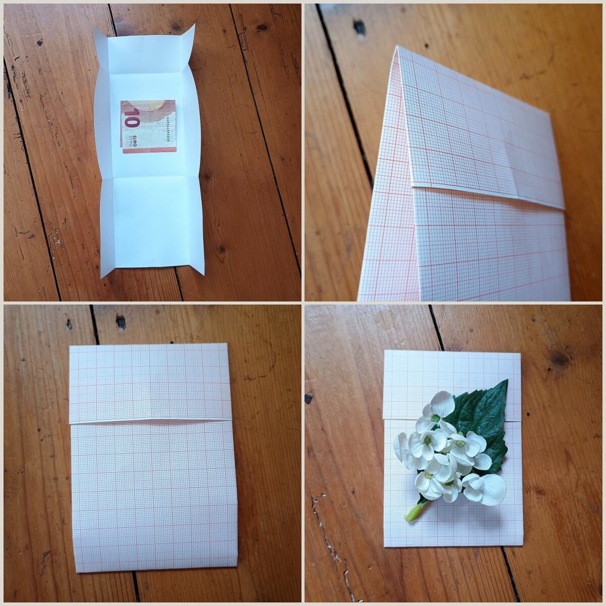 einfacher Briefumschlag aus Millimeterpapier