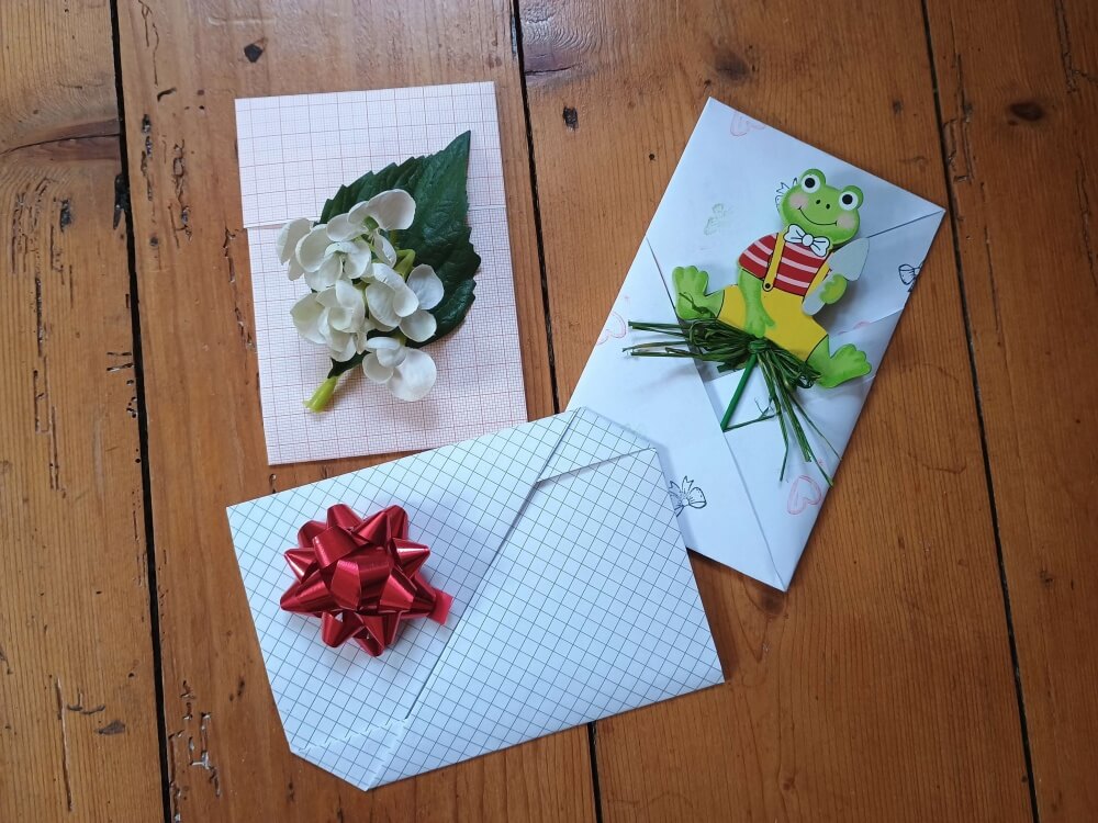 Beitragsbild zu gefalteten Umschlägen für Geldgeschenke