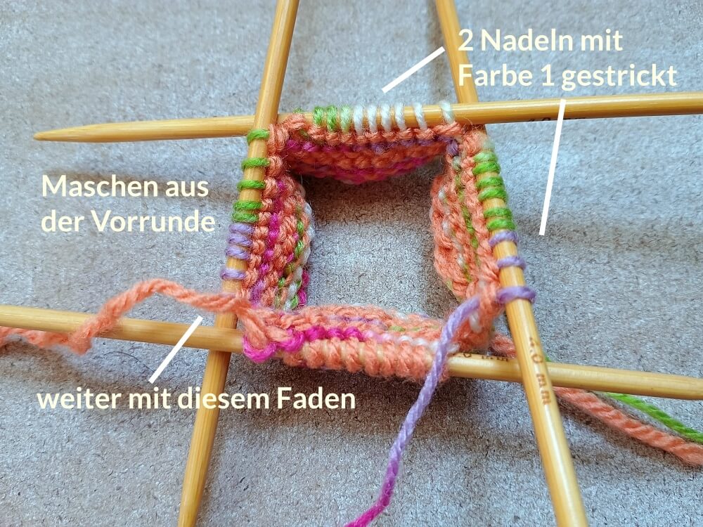 Übersicht der Nadeln und Maschen in der Gum-Gum-Technik