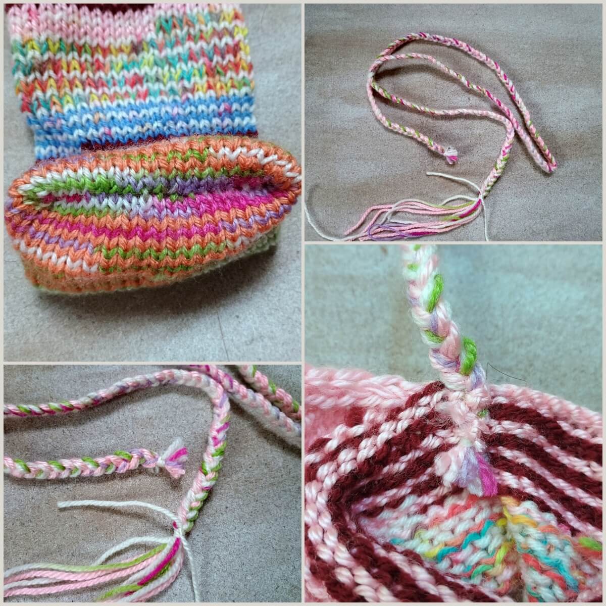 Boden und Henkel der Handytasche