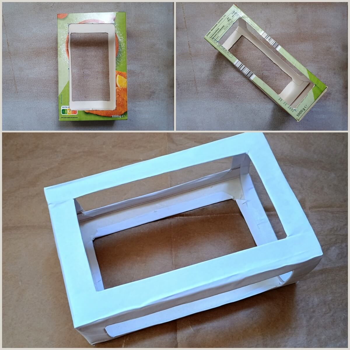 Fenster aus Karton ausschneiden